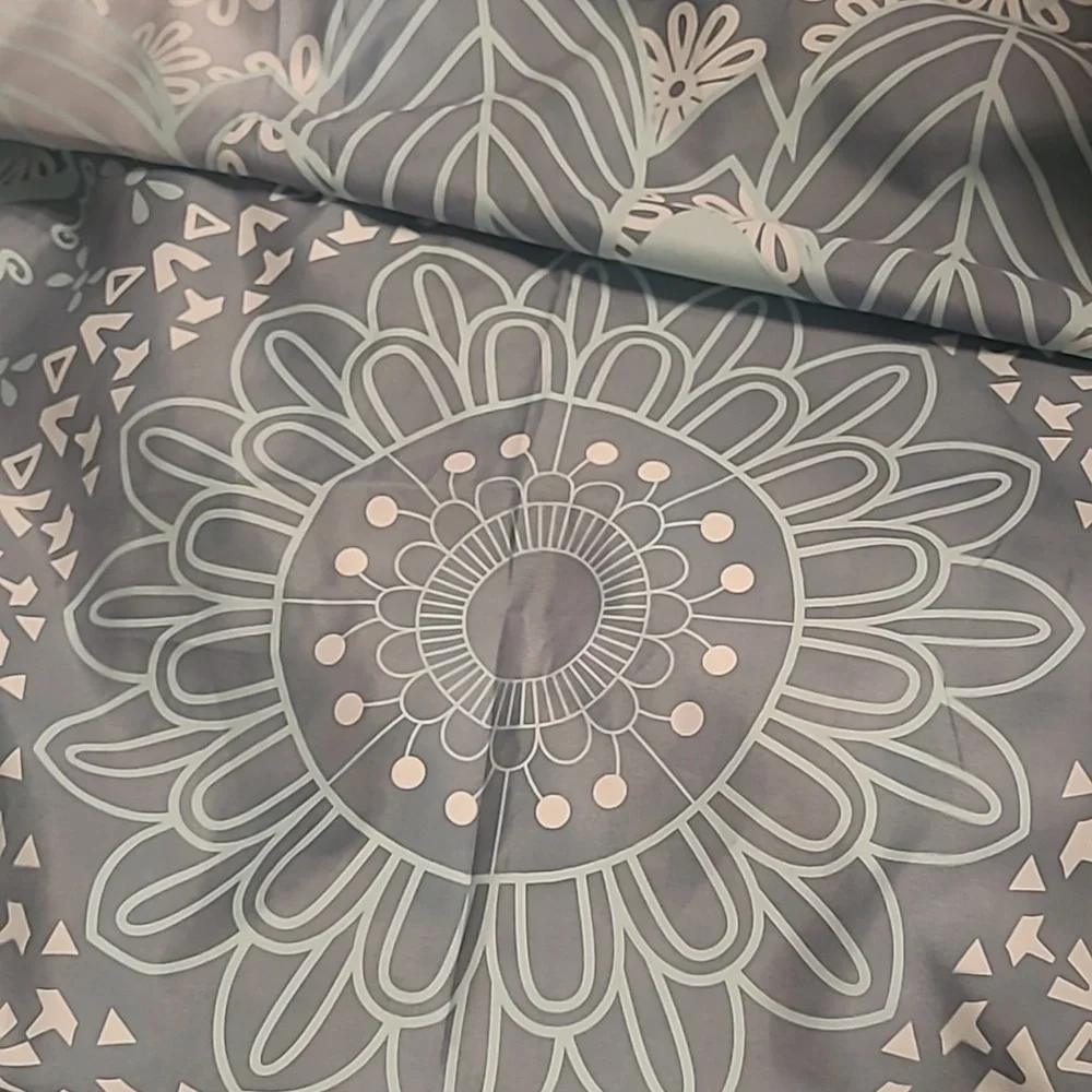 Beautiful blue teal mandala Indie Bohemian decorative tapestry cloth table cover
